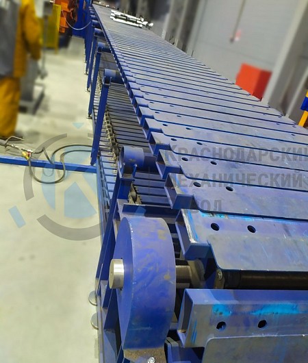Производство Пластинчатый конвейер для горячих отливок